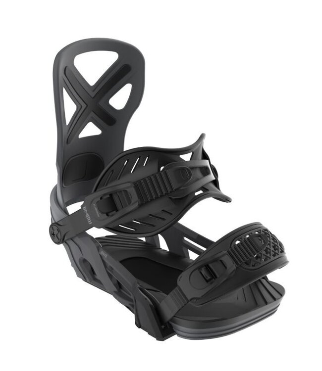 BENT METAL ANVIL SNOWBOARD BINDINGS BLACK/GREY 2025