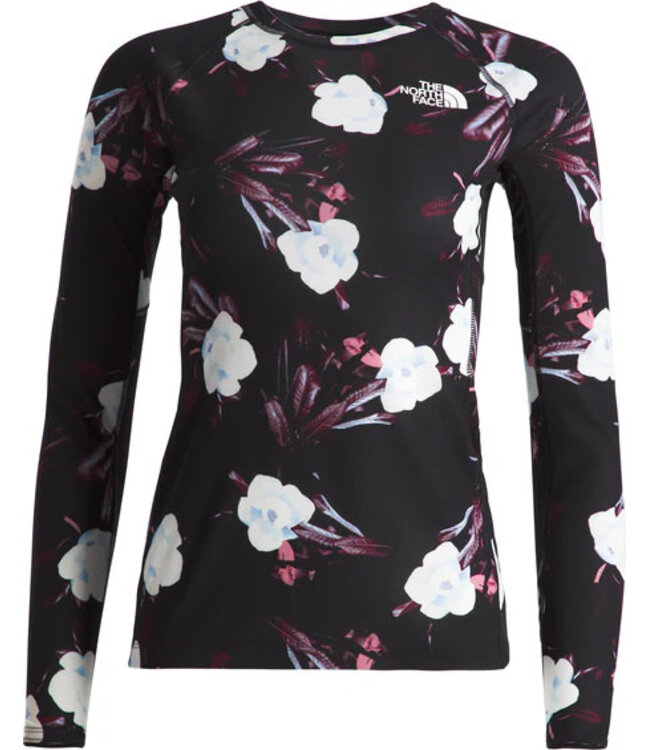 THE NORTH FACE WOMENS FD PRO 160 CREW BLACK WINTER FLOWERS PRINT 2025