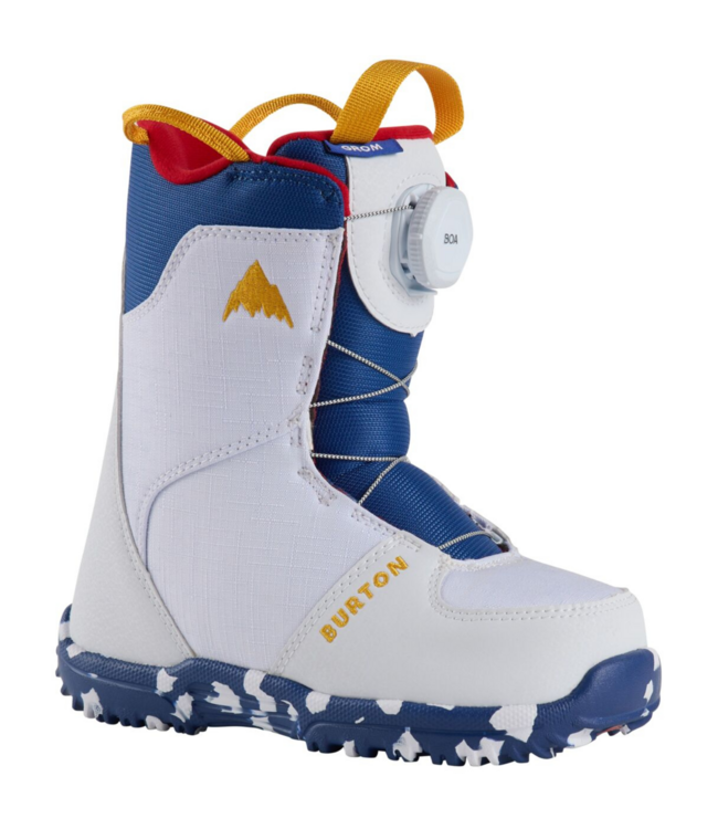 BURTON KIDS GROM BOA SNOWBOARD BOOTS WHITE 2026