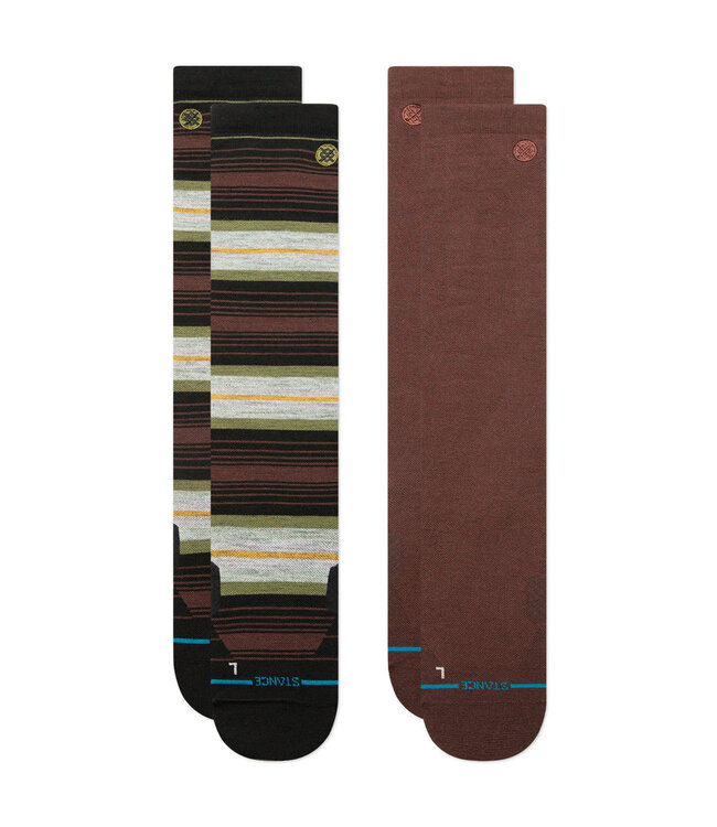 STANCE VENTURE UL WOOL 2 PACK SNOW SOCKS  BROWN 2025