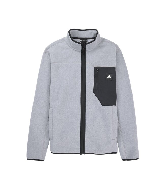 BURTON CINDER FULL-ZIP FLEECE GRAY HEATHER 2026