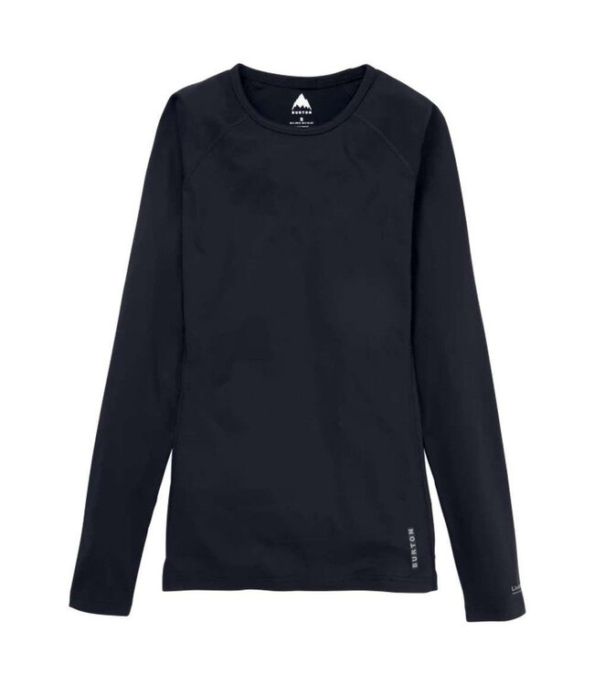 BURTON WOMENS LIGHTWEIGHT X BASE LAYER CREWNECK TRUE BLACK 2026