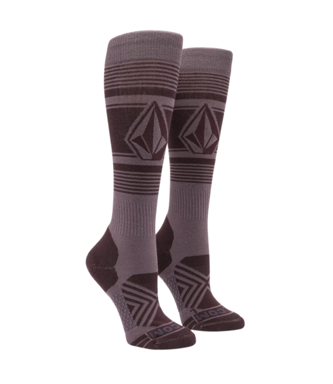 VOLCOM WOMENS STONE LINES OTC SOCK DUSTY LAVENDER 2025