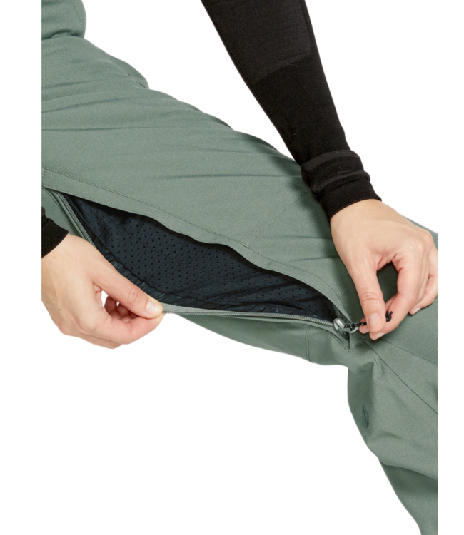 VOLCOM WOMENS SWIFT BIB PANT LICHEN GREEN 2025