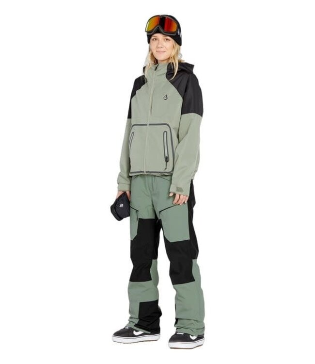 VOLCOM WOMENS STONE MICA 20K PANT LICHEN GREEN 2025
