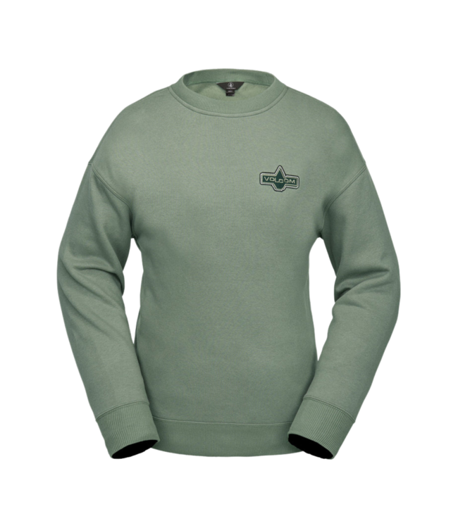 VOLCOM WOMENS ESSENTIAL CREW LICHEN GREEN 2025