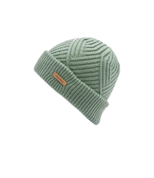 VOLCOM WOMENS STONE KNIT BEANIE LICHEN GREEN 2025