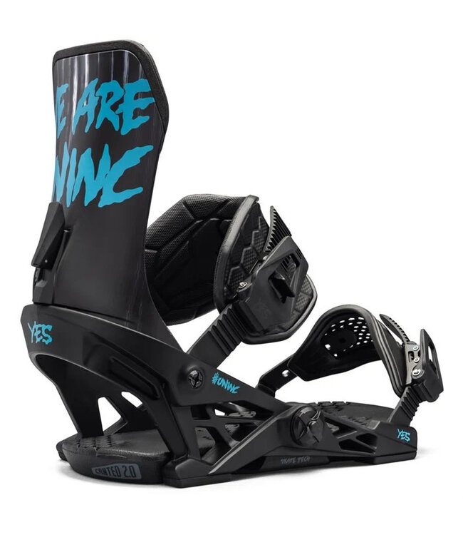 YES UNINC SNOWBOARD BINDINGS BLACK/BLUE 2025