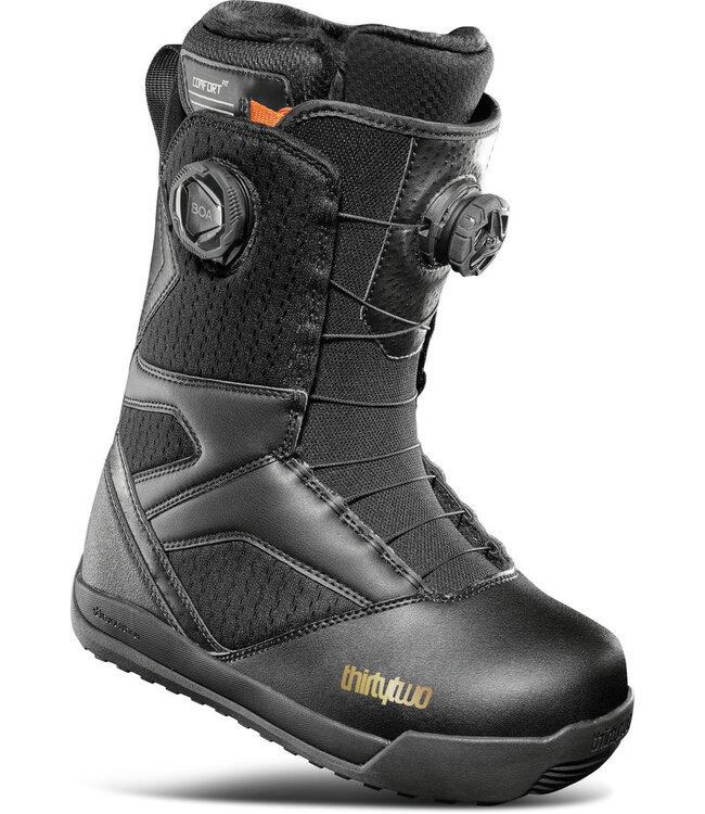 THIRTYTWO WOMENS STW DOUBLE BOA SNOWBOARD BOOTS BLACK/GOLD 2025