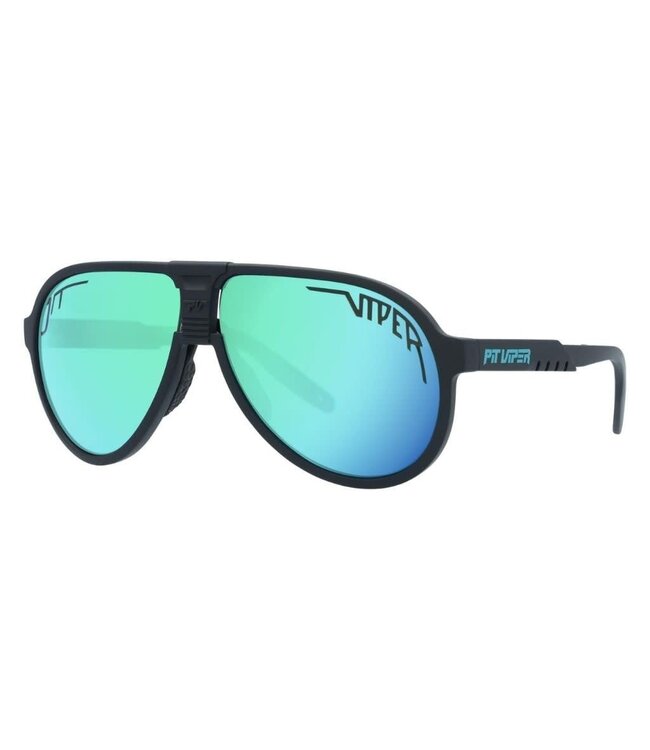 PIT VIPER THE JETHAWK SUNGLASSES THE EXEC w/ POLARIZED BLUE/GREEN
