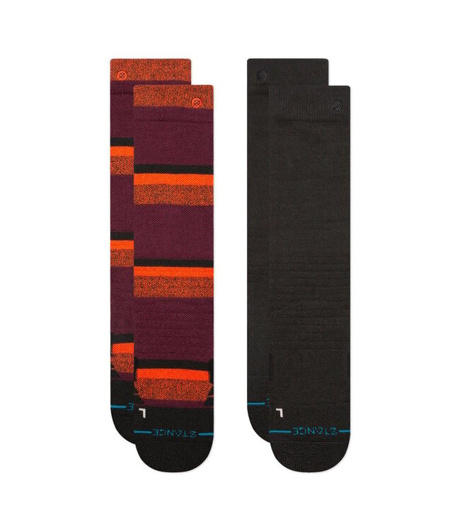 STANCE NIGHTRIDE 2 PACK KIDS SNOW SOCKS BLACK 2025