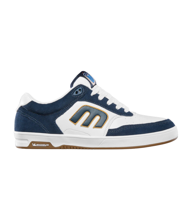 ETNIES MENS THE AURELIEN SHOES WHITE/NAVY/GOLD