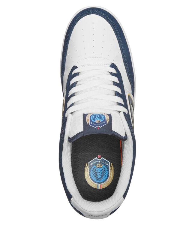 ETNIES MENS THE AURELIEN SHOES WHITE/NAVY/GOLD