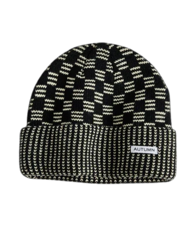 AUTUMN SELECT SQUARED BEANIE BLACK NATURAL 2025