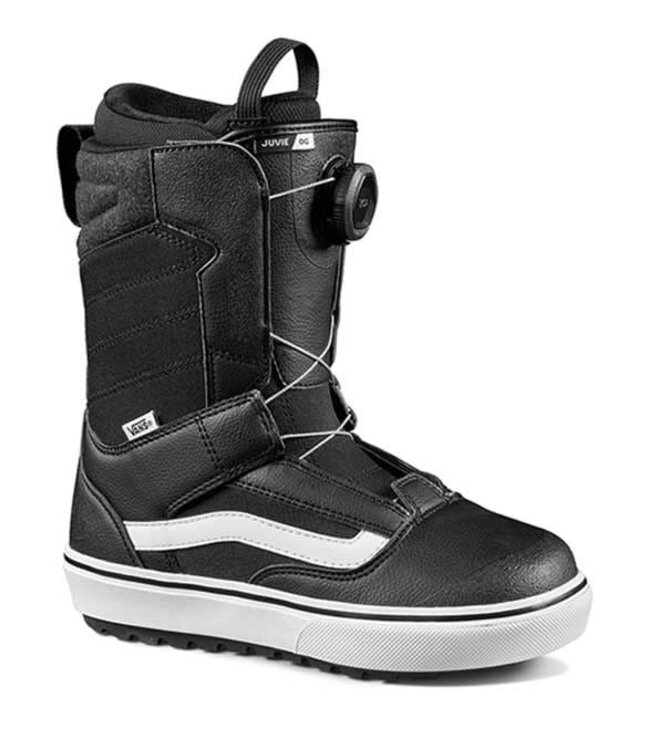 VANS KIDS JUVIE OG SNOWBOARD BOOTS BLACK/WHITE 2025