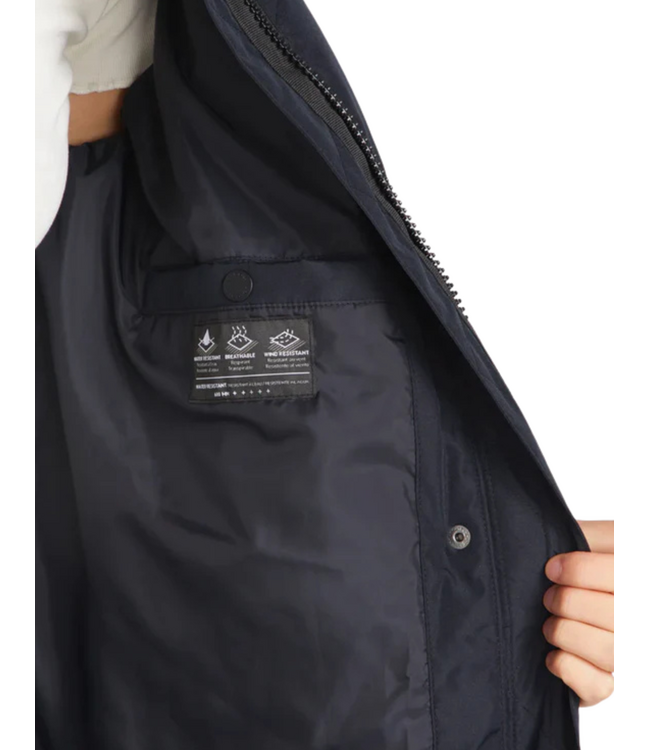 VOLCOM WOMENS ALL DAY LONG PUFF JACKET BLACK 2024