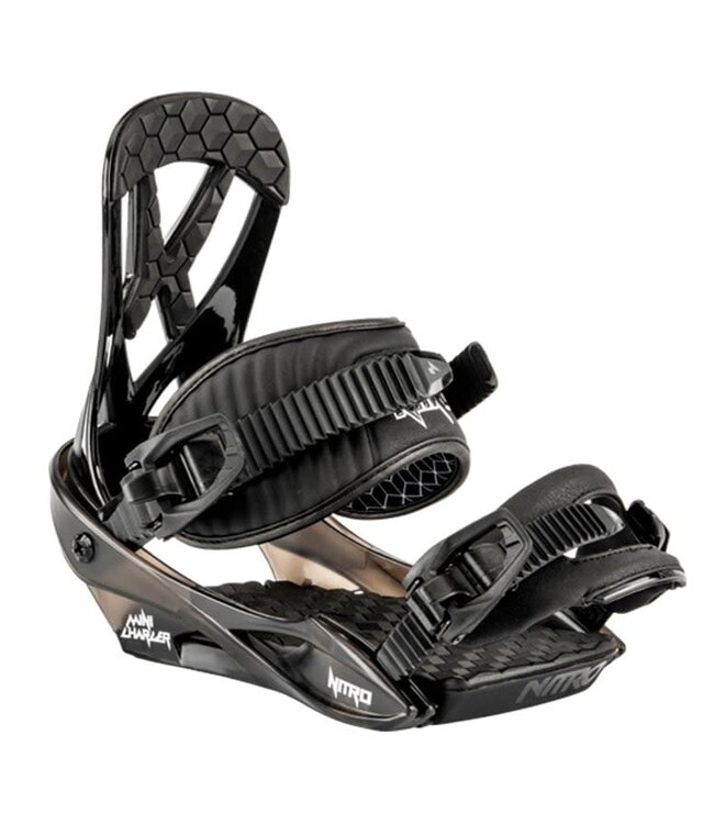 NITRO KIDS MINI CHARGER SNOWBOARD BINDINGS BLACK 2025