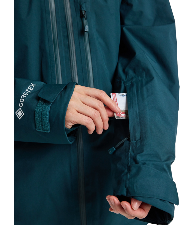 BURTON WOMENS PILLOWLINE GORE-TEX JACKET DEEP EMERALD 2025