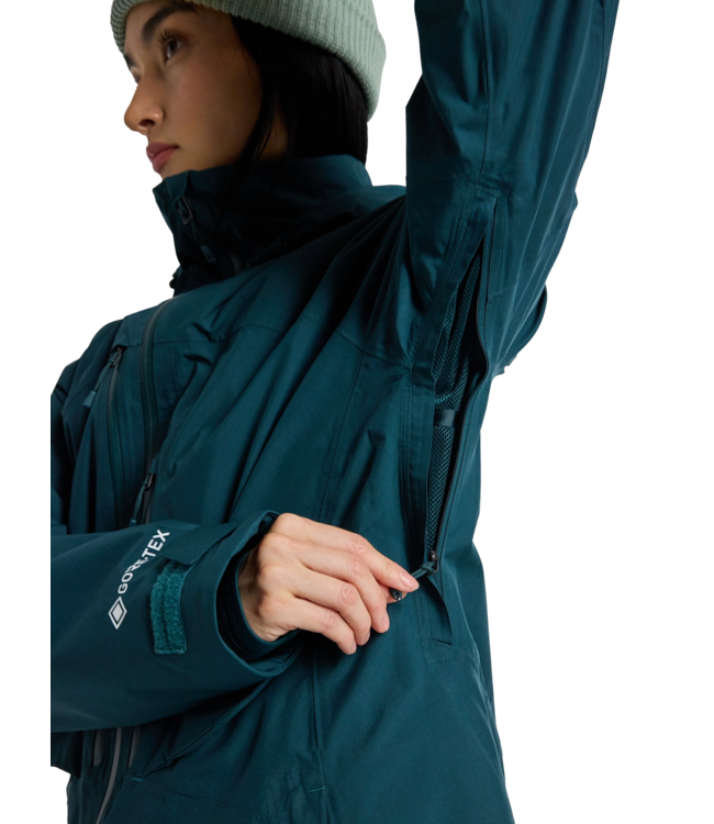 BURTON WOMENS PILLOWLINE GORE-TEX JACKET DEEP EMERALD 2025