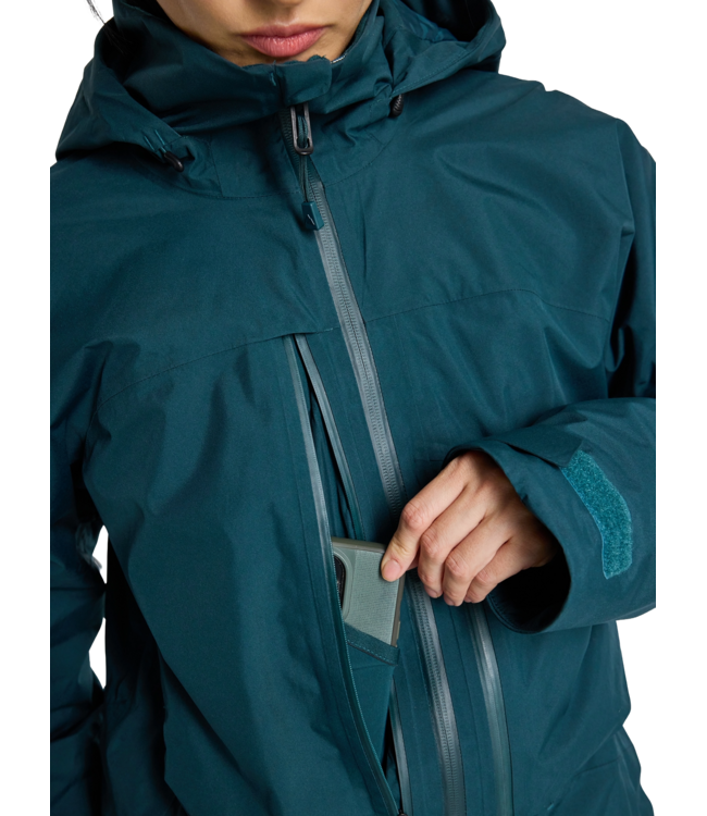 BURTON WOMENS PILLOWLINE GORE-TEX JACKET DEEP EMERALD 2025