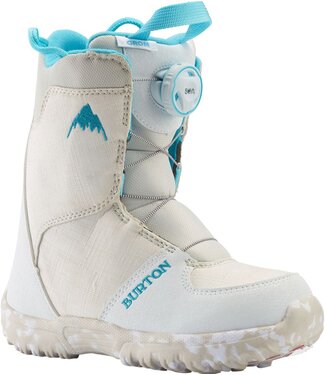 BURTON BURTON KIDS' GROM BOA® SNOWBOARD BOOTS WHITE 2022