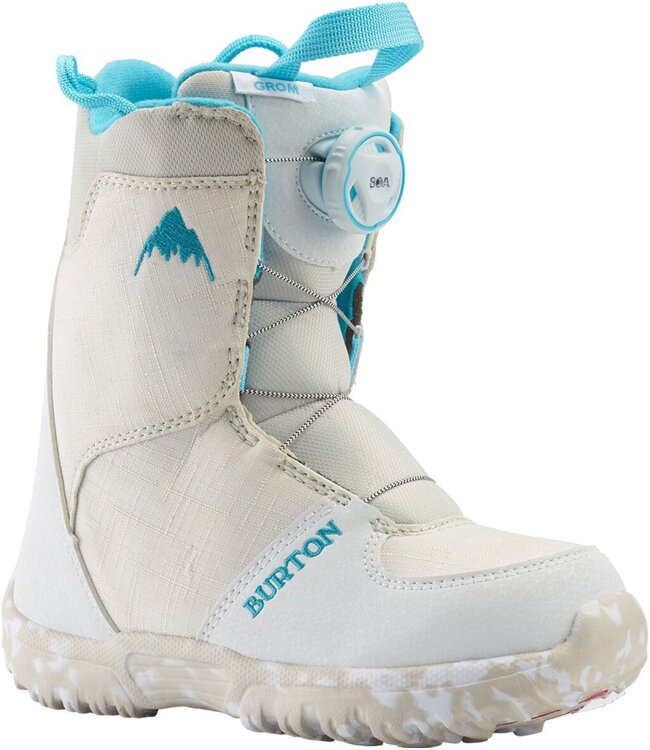 BURTON KIDS' GROM BOA® SNOWBOARD BOOTS WHITE 2022