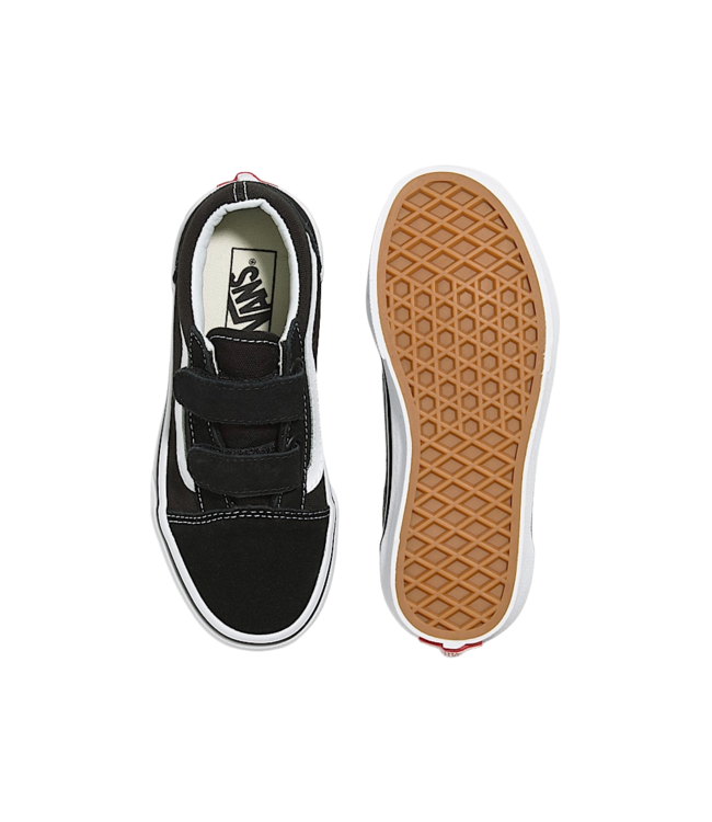 VANS KIDS OLD SKOOL V SHOES BLACK/TRUE WHITE