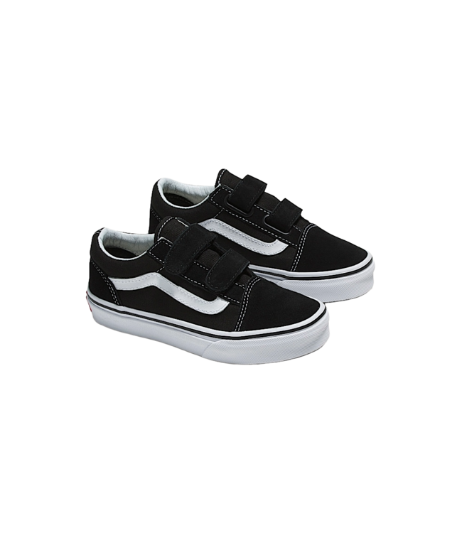 VANS KIDS OLD SKOOL V SHOES BLACK/TRUE WHITE