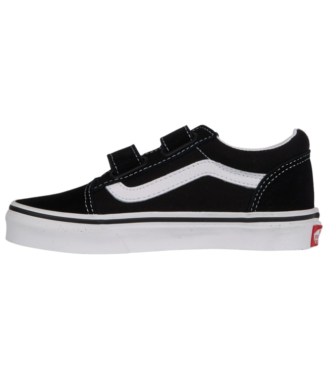 VANS YOUTH OLD SKOOL VELCRO SHOES BLACK/TRUE WHITE