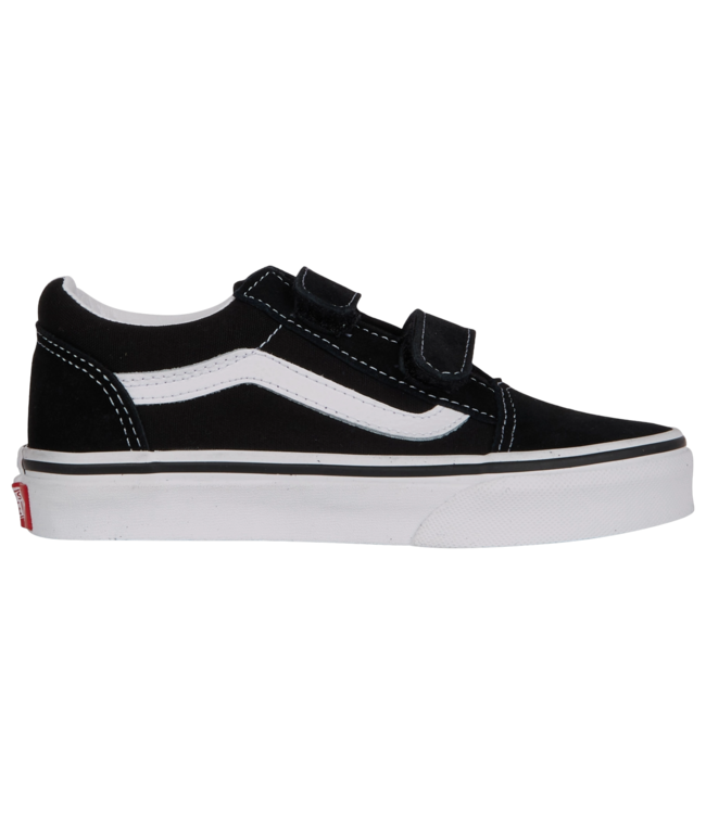 VANS YOUTH OLD SKOOL VELCRO SHOES BLACK/TRUE WHITE
