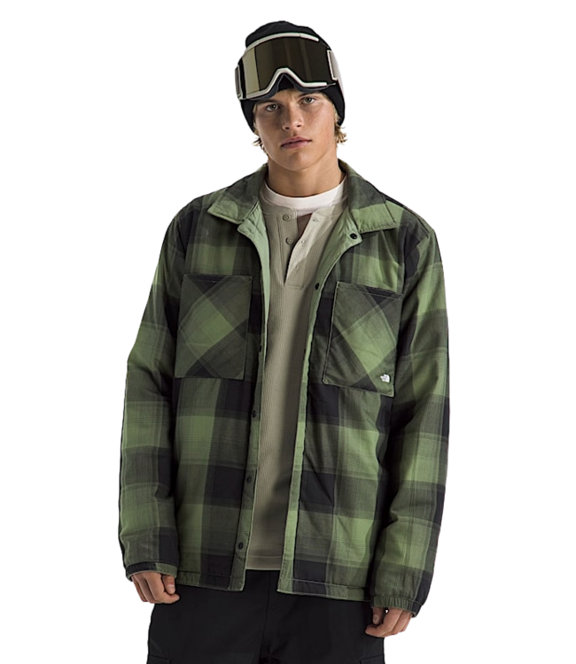 THE NORTH FACE MENS AFTERBURNER INSULATED LS FLANNEL BARK MIST 2026