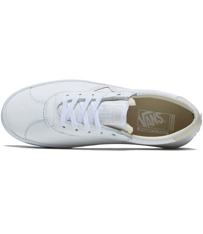 VANS WOMENS SKATE SPORT LEATHER SHOES VINTAGE WHITE