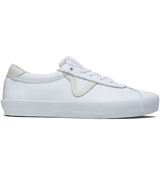 VANS WOMENS SKATE SPORT LEATHER SHOES VINTAGE WHITE