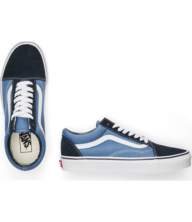 VANS MENS SKATE OLD SKOOL SHOE NAVY/WHITE