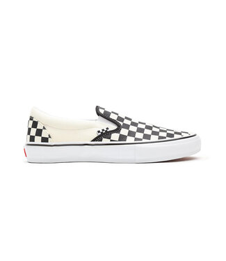 VANS VANS MENS SKATE SLIP-ON SHOES CHECKERBOARD BLACK/OFF WHITE