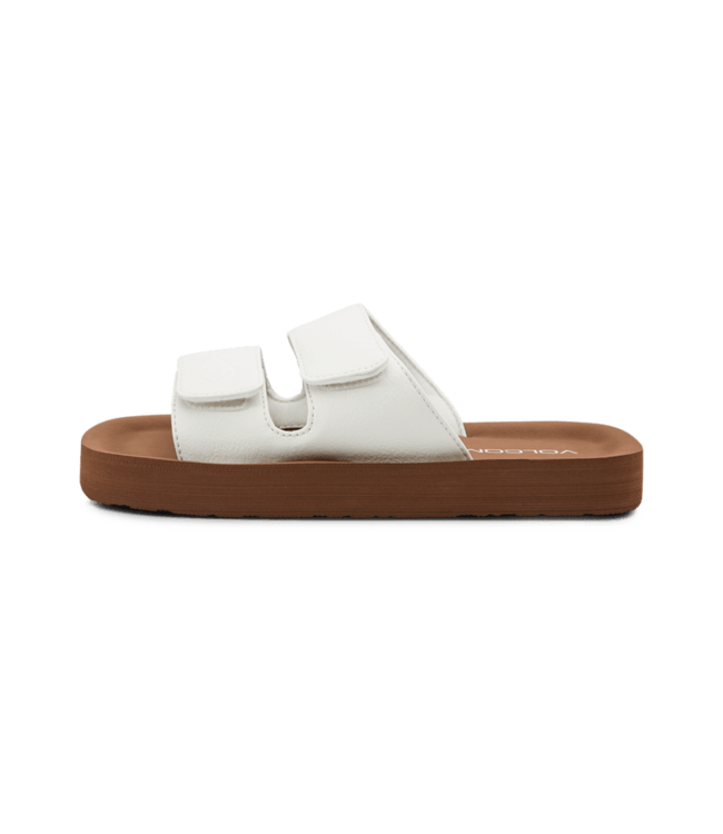 VOLCOM WOMENS SQUARED SANDALS WHITE