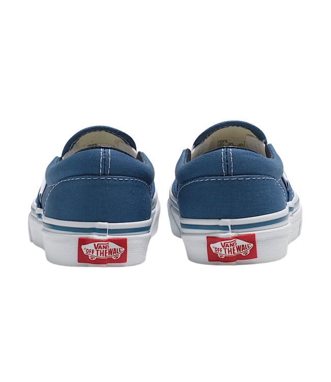VANS BOYS CLASSIC SLIP-ON SHOES NAVY/TRUE WHITE