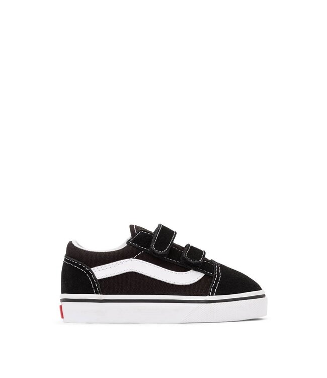 VANS TODDLER OLD SKOOL SHOES BLACK/TRUE WHITE