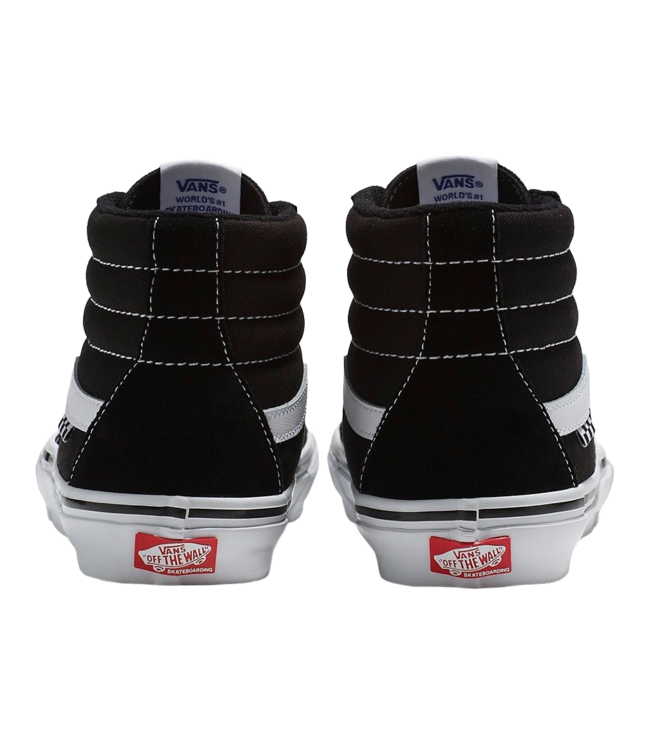 VANS SKATE SK8-HI SHOE BLACK/WHITE
