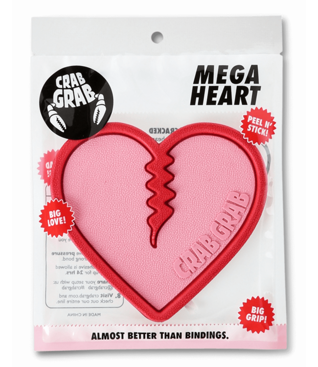 CRAB GRAB MEGA HEART TRACTION PAD BUBBLEGUM 2026