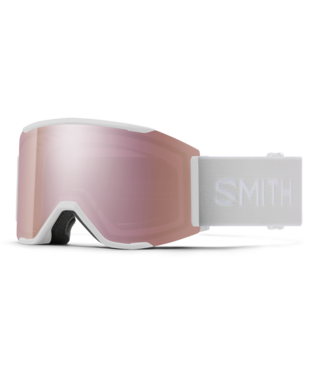 SMITH SMITH SQUAD MAG LOW BRIDGE GOGGLE WHITE VAPOR W/ CHROMAPOP EVERYDAY ROSE GOLD MIRROR + CHROMAPOP STORM ROSE FLASH 2026