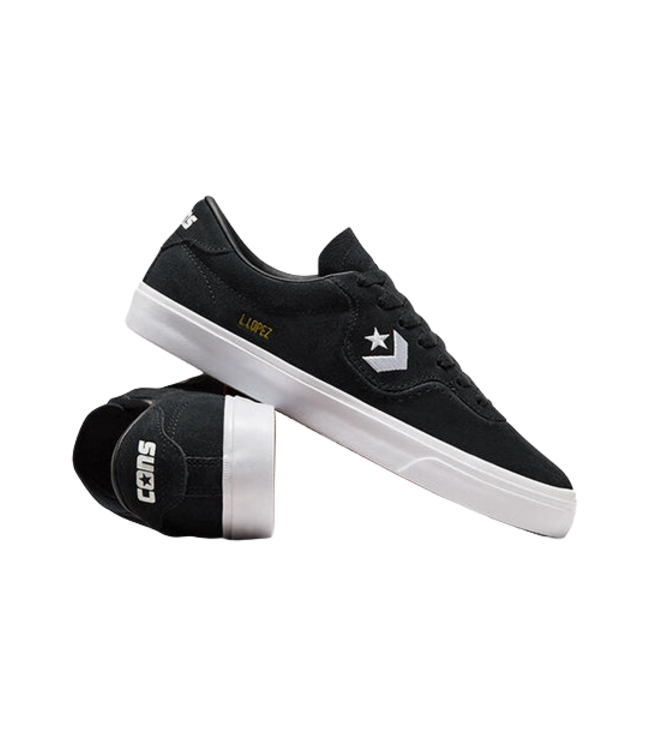 CONVERSE CONS MENS LOUIE LOPEZ PRO OX SHOE BLACK BLACK WHITE
