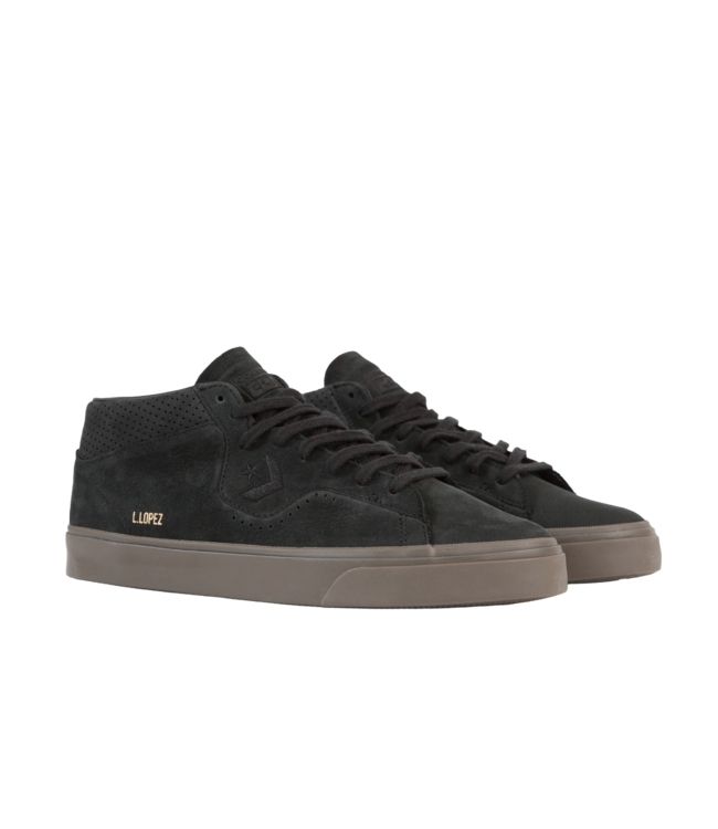 CONVERSE CONS MENS LOUIE LOPEZ PRO MID SHOE BLACK/BLACK/DARK MUSHROOM