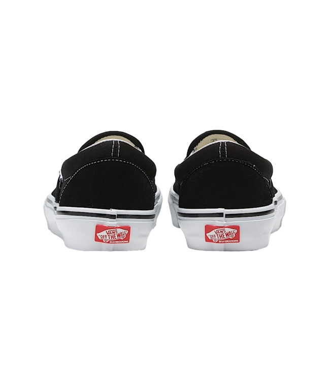 VANS MENS SKATE SLIP-ON SHOES BLACK/WHITE