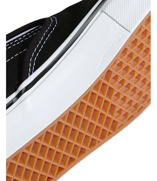 VANS MENS SKATE SLIP-ON SHOES BLACK/WHITE