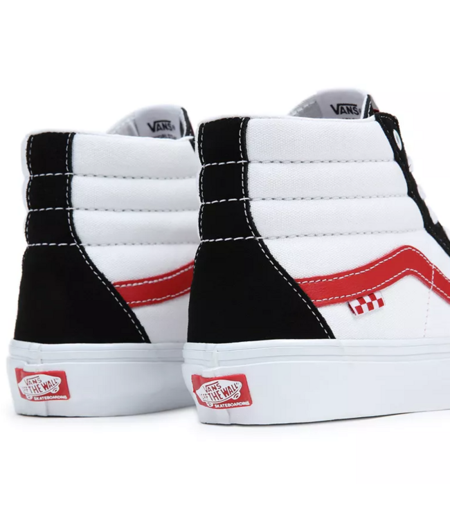 VANS MENS SKATE SK8-HI SHOE ATHLETIC BLACK/RED
