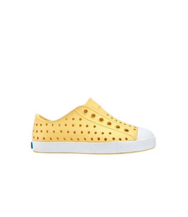 NATIVE JEFFERSON YOUTH SHOE GONE BANANAS YELLOW/SHELL WHITE