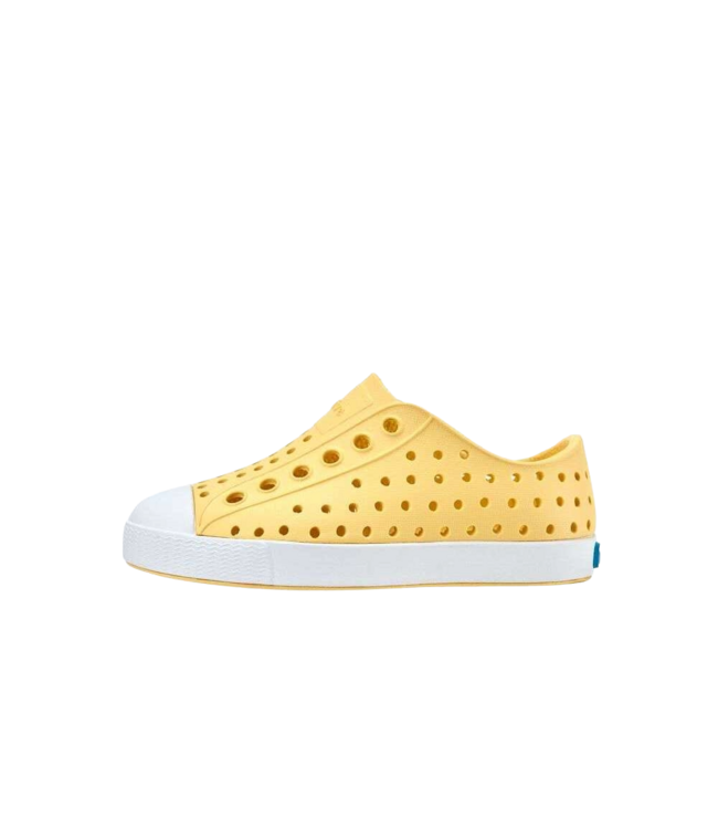 NATIVE JEFFERSON YOUTH SHOE GONE BANANAS YELLOW/SHELL WHITE