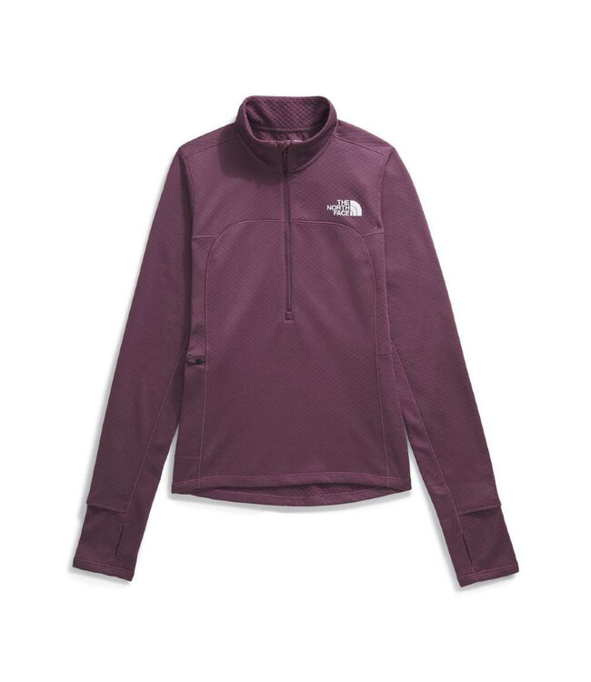 THE NORTH FACE WOMENS WINTER WARM PRO 1/4 ZIP MIDNIGHT MAUVE 2025