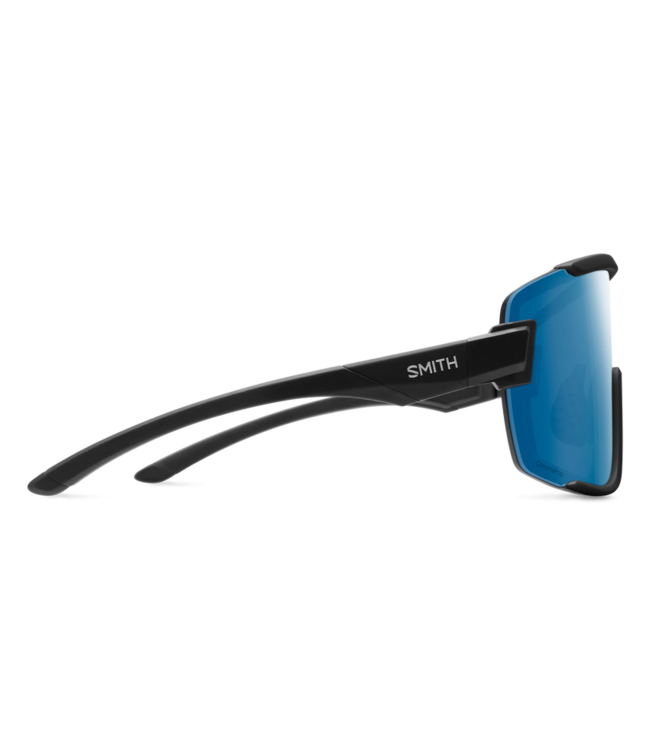 SMITH WILDCAT MATTE BLACK SUNGLASSES w/PC CHROMAPOP POLAR BLUE MIRROR